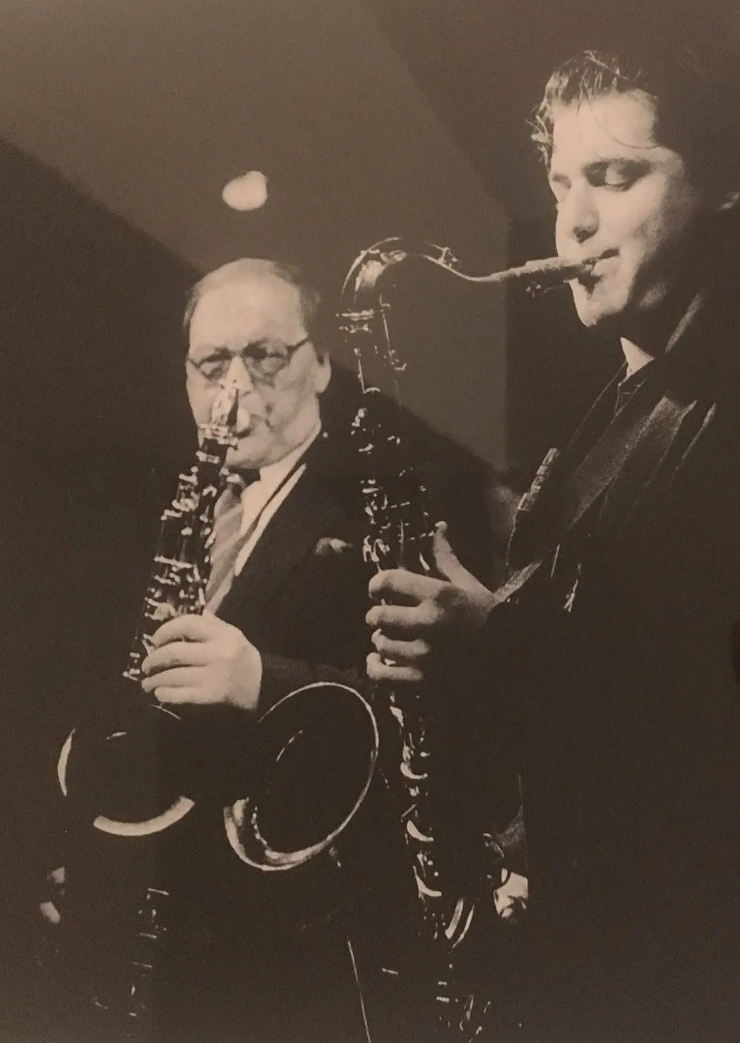 Benny Green and a young Leo Green playing saxophone together